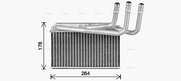 Теплообмінник, система опалення салону   BW6599   AVA QUALITY COOLING