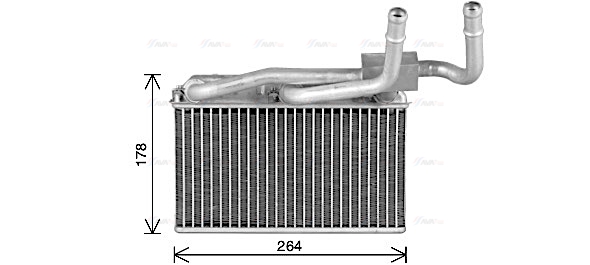 Теплообмінник, система опалення салону   BW6600   AVA QUALITY COOLING