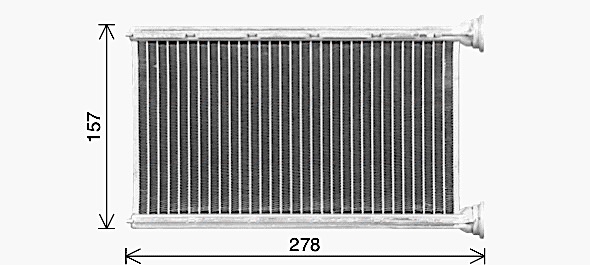 Теплообмінник, система опалення салону   BW6615   AVA QUALITY COOLING