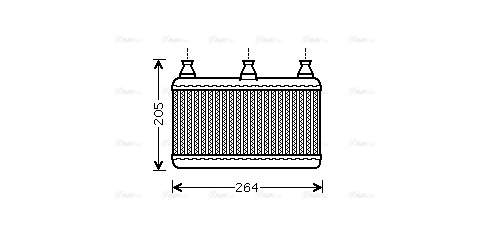 Теплообмінник, система опалення салону   BWA6341   AVA QUALITY COOLING