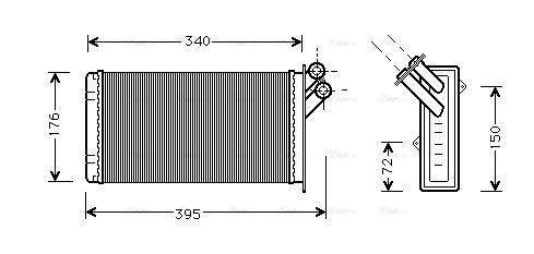 Теплообмінник, система опалення салону   CN6129   AVA QUALITY COOLING