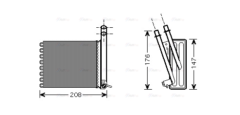 Теплообмінник, система опалення салону   CN6243   AVA QUALITY COOLING