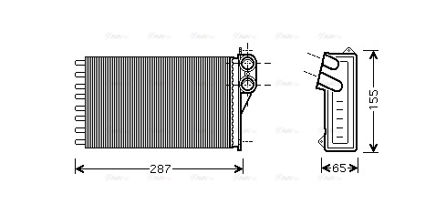 Теплообменник, отопление салона   CNA6232   AVA QUALITY COOLING