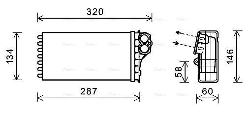 Теплообменник, отопление салона   CNA6279   AVA QUALITY COOLING