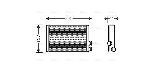 Теплообменник, отопление салона   CNA6305   AVA QUALITY COOLING