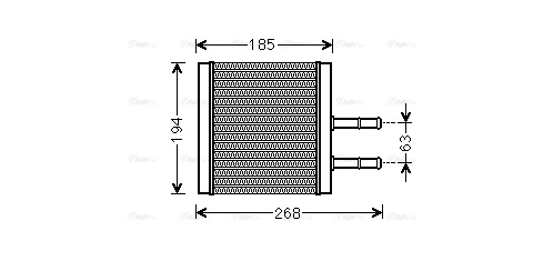 Теплообмінник, система опалення салону   CTA6042   AVA QUALITY COOLING