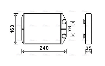 Теплообмінник, система опалення салону   DAA6014   AVA QUALITY COOLING