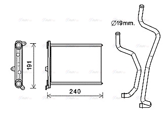 Теплообмінник, система опалення салону   DN6417   AVA QUALITY COOLING