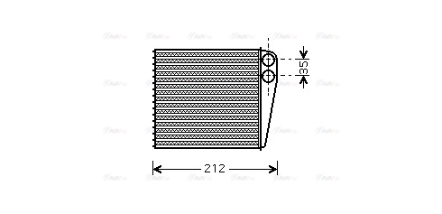 Теплообмінник, система опалення салону   DNA6256   AVA QUALITY COOLING