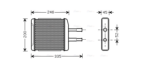 Теплообмінник, система опалення салону   DW6059   AVA QUALITY COOLING