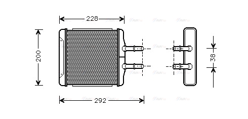 Теплообменник, отопление салона   DWA6027   AVA QUALITY COOLING