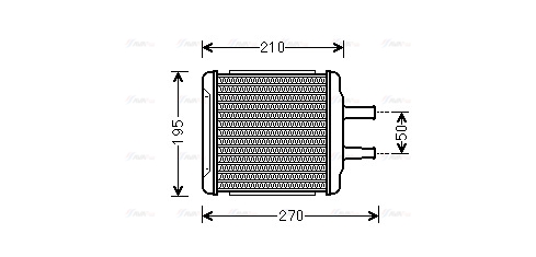 Теплообмінник, система опалення салону   DWA6088   AVA QUALITY COOLING