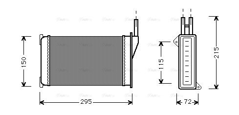 Теплообменник, отопление салона   FD6098   AVA QUALITY COOLING