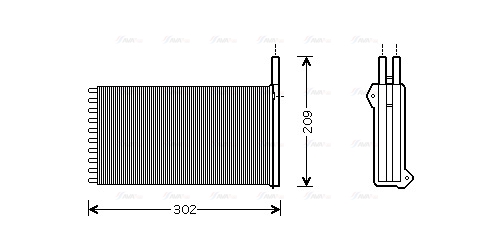 Теплообменник, отопление салона   FD6154   AVA QUALITY COOLING