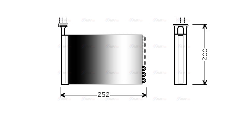 Теплообмінник, система опалення салону   FD6164   AVA QUALITY COOLING