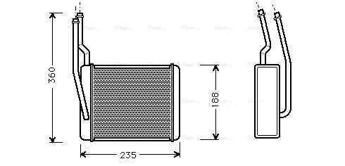 Теплообменник, отопление салона   FD6272   AVA QUALITY COOLING