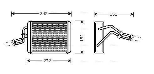 Теплообмінник, система опалення салону   FD6317   AVA QUALITY COOLING