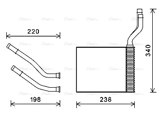 Теплообменник, отопление салона   FD6464   AVA QUALITY COOLING