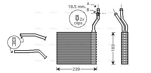 Теплообменник, отопление салона   FDA6364   AVA QUALITY COOLING