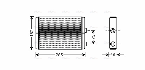 Теплообмінник, система опалення салону   FT6325   AVA QUALITY COOLING