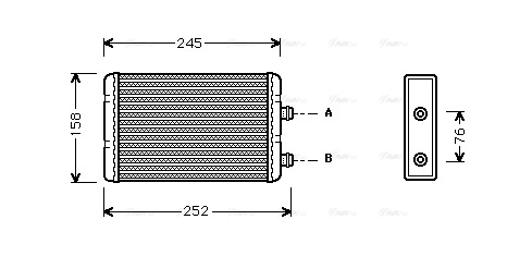 Теплообмінник, система опалення салону   FTA6220   AVA QUALITY COOLING