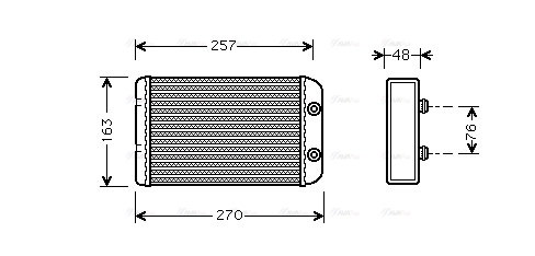 Теплообмінник, система опалення салону   FTA6254   AVA QUALITY COOLING