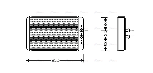 Теплообменник, отопление салона   FTA6265   AVA QUALITY COOLING