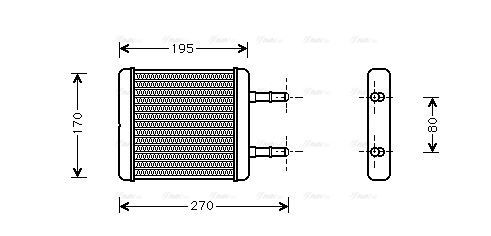 Теплообмінник, система опалення салону   HY6061   AVA QUALITY COOLING