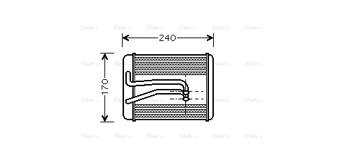 Теплообмінник, система опалення салону   HY6119   AVA QUALITY COOLING