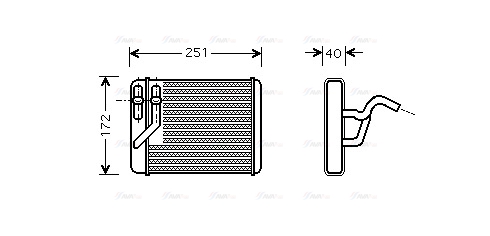 Теплообменник, отопление салона   HY6120   AVA QUALITY COOLING