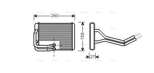Теплообмінник, система опалення салону   HY6122   AVA QUALITY COOLING