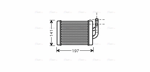 Теплообмінник, система опалення салону   HY6158   AVA QUALITY COOLING