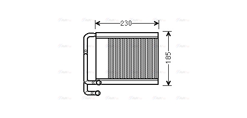 Теплообмінник, система опалення салону   HY6313   AVA QUALITY COOLING