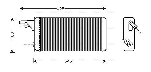 Теплообмінник, система опалення салону   IVA6019   AVA QUALITY COOLING