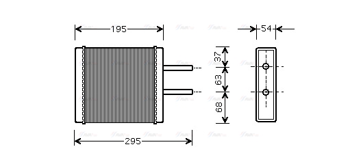 Теплообмінник, система опалення салону   KA6047   AVA QUALITY COOLING