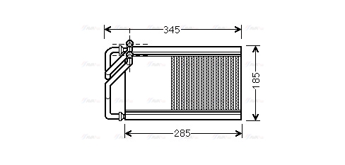 Теплообмінник, система опалення салону   KA6125   AVA QUALITY COOLING