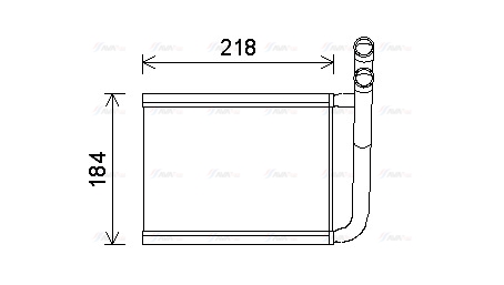 Теплообмінник, система опалення салону   KA6166   AVA QUALITY COOLING