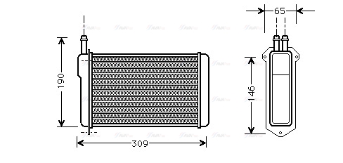 Теплообмінник, система опалення салону   LA6009   AVA QUALITY COOLING