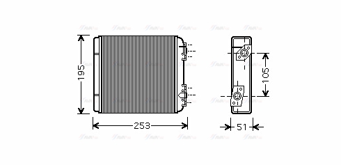 Теплообмінник, система опалення салону   LA6020   AVA QUALITY COOLING