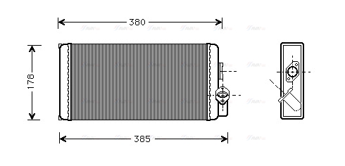 Теплообменник, отопление салона   MS6188   AVA QUALITY COOLING