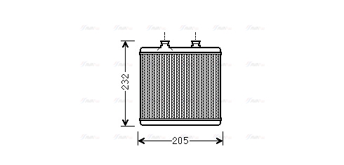 Теплообменник, отопление салона   MS6472   AVA QUALITY COOLING