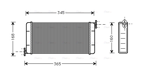 Теплообмінник, система опалення салону, AVA QUALITY COOLING MSA6109 Теплообмінник, система опалення салону, AVA QUALITY COOLING MSA6109