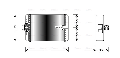 Теплообмінник, система опалення салону   MSA6250   AVA QUALITY COOLING