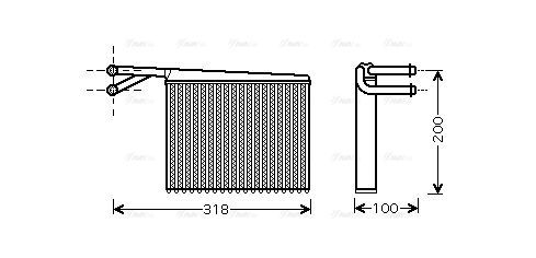 Теплообменник, отопление салона   MSA6372   AVA QUALITY COOLING