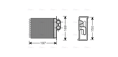 Теплообменник, отопление салона   MSA6400   AVA QUALITY COOLING