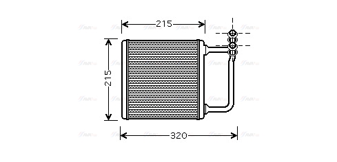 Теплообменник, отопление салона   MSA6451   AVA QUALITY COOLING