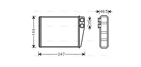 Теплообменник, отопление салона   MSA6673   AVA QUALITY COOLING