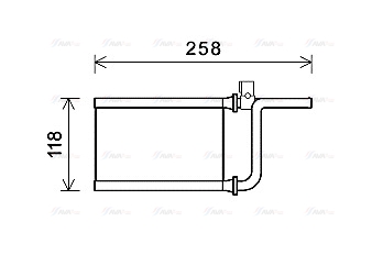 Теплообмінник, система опалення салону   MTA6254   AVA QUALITY COOLING