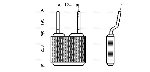 Теплообменник, отопление салона   OL6132   AVA QUALITY COOLING