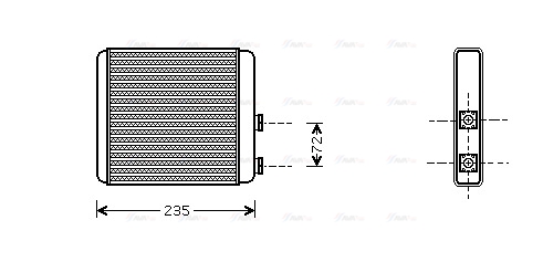 Теплообменник, отопление салона   OL6321   AVA QUALITY COOLING